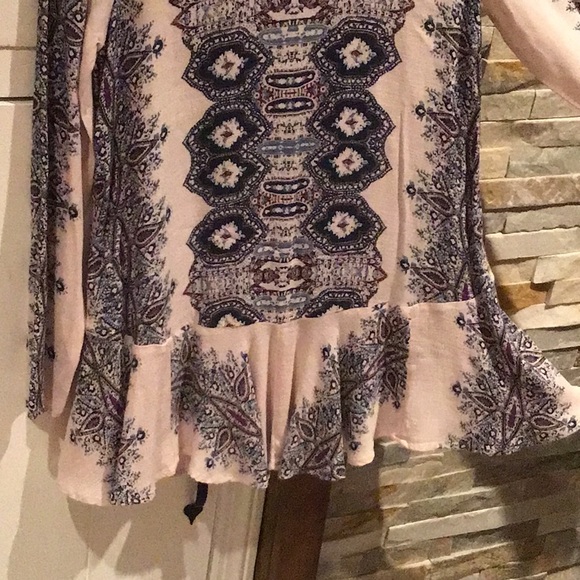 FREE PEOPLE “SMOOTH TALKER” PLUNGING BACK TUNIC/MINI DRESS - Picture 5 of 12